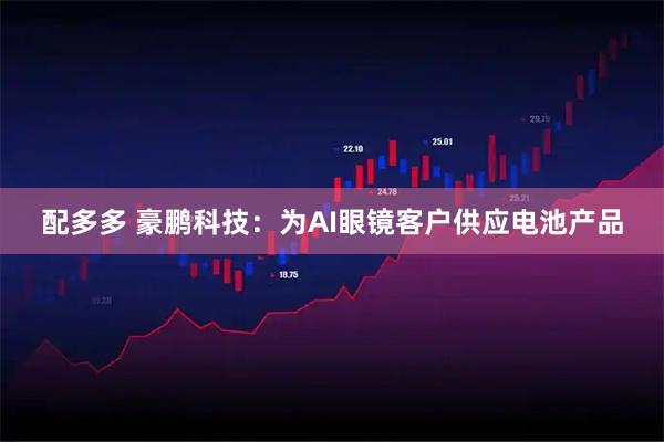 配多多 豪鹏科技：为AI眼镜客户供应电池产品