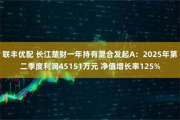 联丰优配 长江楚财一年持有混合发起A：2025年第二季度利润45151万元 净值增长率125%